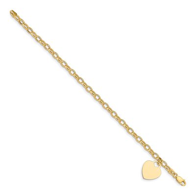 14K Yellow Gold Heart Bracelet – view 3