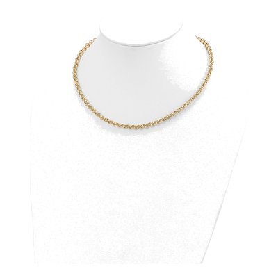 14K Yellow Gold 5mm Hollow Rolo Chain – view 5
