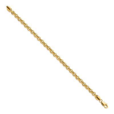 14K Yellow Gold Rolo Link Bracelet – view 2