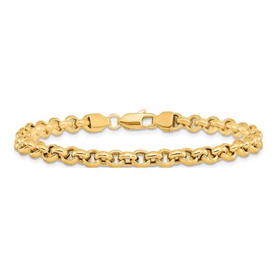 14K Yellow Gold Rolo Link Bracelet – view 3