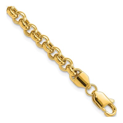 14K Yellow Gold Rolo Link Bracelet
