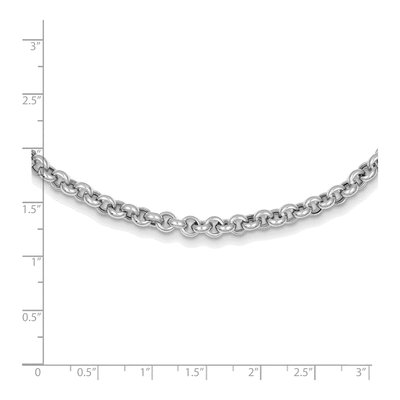14K White Gold Fancy Rolo Necklace – view 5