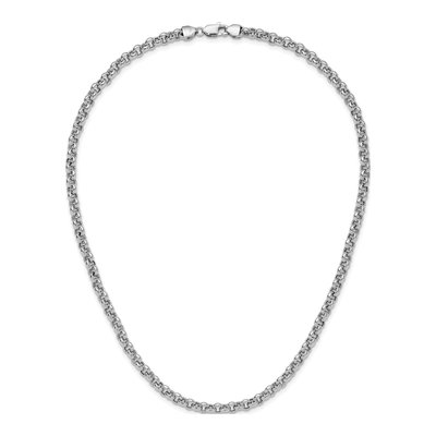14K White Gold Fancy Rolo Necklace – view 6