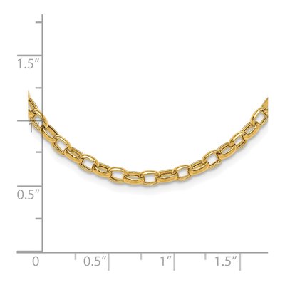 14K Yellow Gold 18In 4.5mm Polished Fancy Link Necklace – view 3