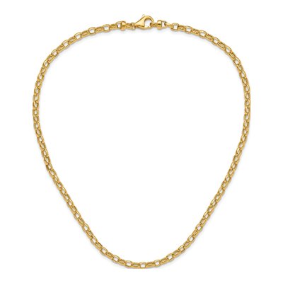 14K Yellow Gold 18In 4.5mm Polished Fancy Link Necklace – view 4