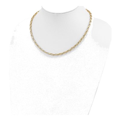 14K Yellow Gold 18In 4.5mm Polished Fancy Link Necklace – view 5