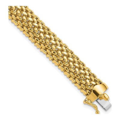 14K Yellow Gold Mesh Bracelet