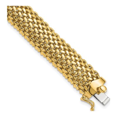 14K Yellow Gold Mesh Bracelet