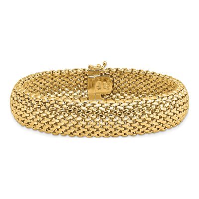 14K Yellow Gold Mesh Bracelet – view 4
