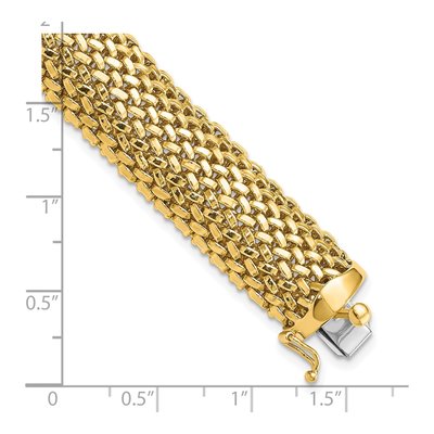 14K Yellow Gold Mesh Bracelet – view 5
