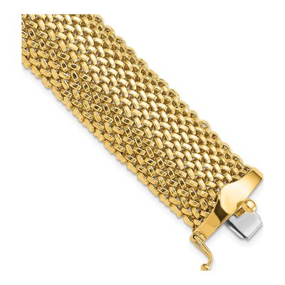 14K Yellow Gold Mesh Bracelet