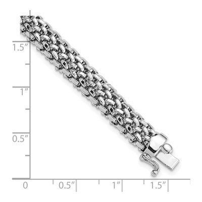 14K White Gold Mesh Bracelet – view 3