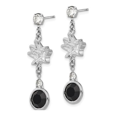 San Jose Sharks Brass Crystal Dangle Earrings – view 2