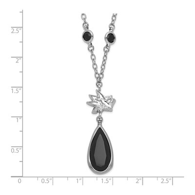 San Jose Sharks Brass Crystal Clear Necklace – view 4