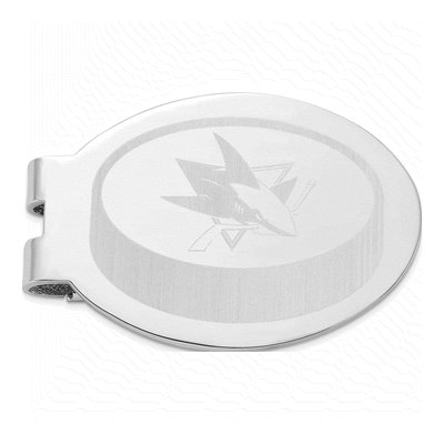 San Jose Sharks Stainless Steel Engraved Money Clip