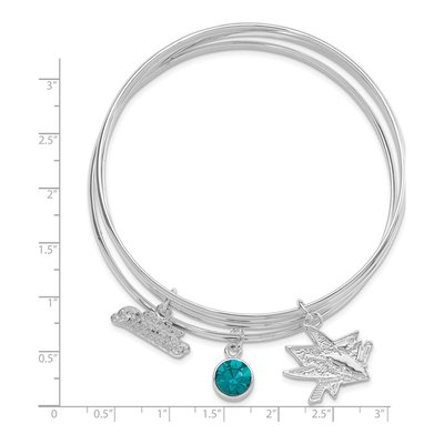 San Jose Sharks Brass Crystal Set Bracelet – view 2
