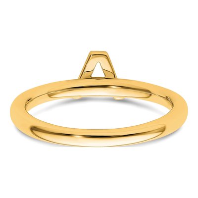 14K Yellow Gold 1/20 ct tw Diamond Stackable Initial A Ring – view 5