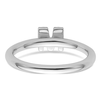 14K White Gold 1/10 ct tw Stackable Diamond Initial M Ring – view 5
