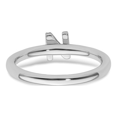 14K White Gold 1/15 ct tw Diamond Stackable Initial N Ring – view 5