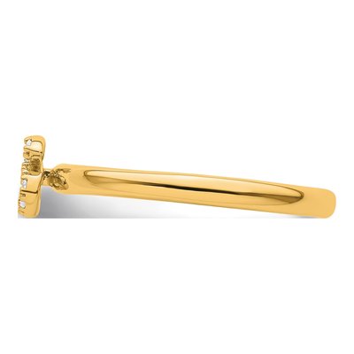 14K Yellow Gold 1/20 ct tw Diamond Initial S Ring – view 3