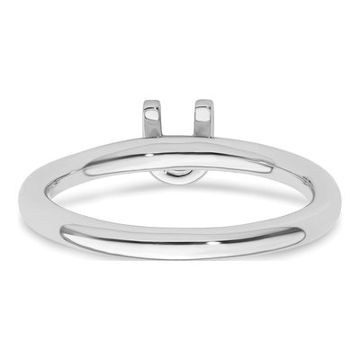 14K White Gold 1/20 ct tw Diamond Stackable Initial U Ring – view 5