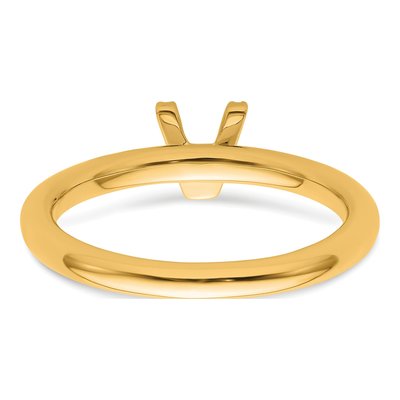 14K Yellow Gold 1/20 ct tw Diamond Stackable Initial V Ring – view 5