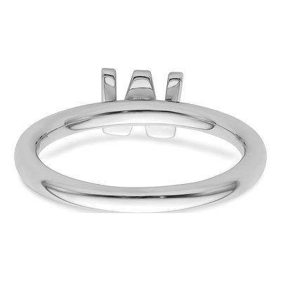 14K White Gold 1/10 ct tw Diamond Initial W Ring – view 5