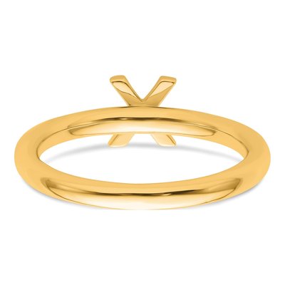 14K Yellow Gold 1/20 ct tw Diamond Stackable Initial X Ring – view 5