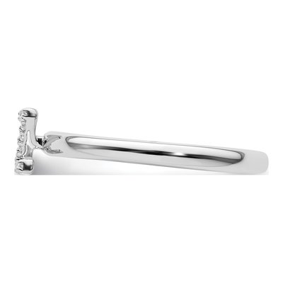 14K White Gold 1/20 ct tw Diamond Stackable Initial Z Ring – view 3