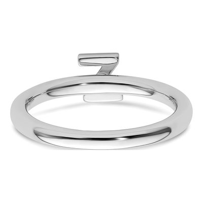 14K White Gold 1/20 ct tw Diamond Stackable Initial Z Ring – view 5