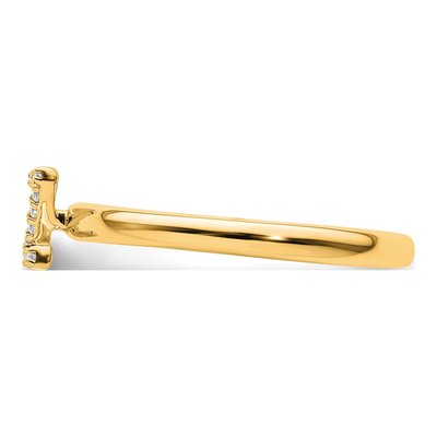 14K Yellow Gold 1/20 ct tw Diamond Stackable Initial Z Ring – view 3