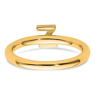 14K Yellow Gold 1/20 ct tw Diamond Stackable Initial Z Ring – view 5