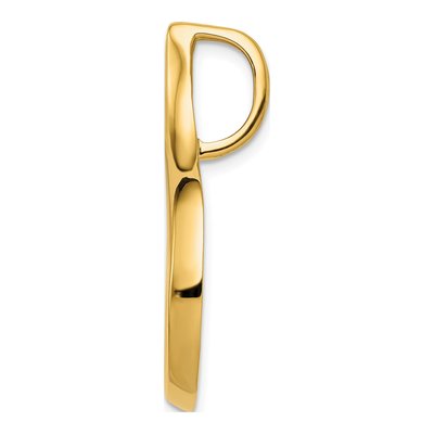 14K Yellow Gold Polished Slide Pendant, Fits up to 6mm – view 3