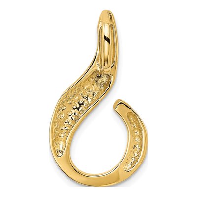 14K Yellow Gold Polished Slide Pendant, Fits up to 6mm – view 4