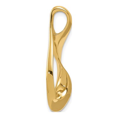 14K Yellow Gold Polished Slide Pendant – view 3