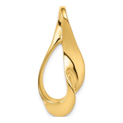 14K Yellow Gold Polished Slide Pendant