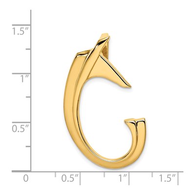 14K Yellow Gold Omega Slide Pendant – view 4