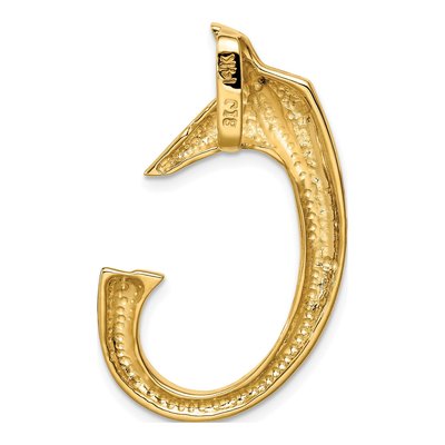 14K Yellow Gold Omega Slide Pendant – view 5