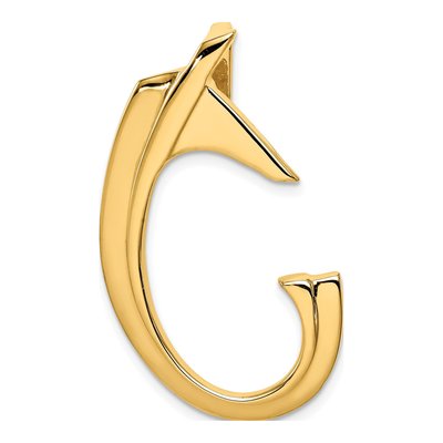 14K Yellow Gold Omega Slide Pendant
