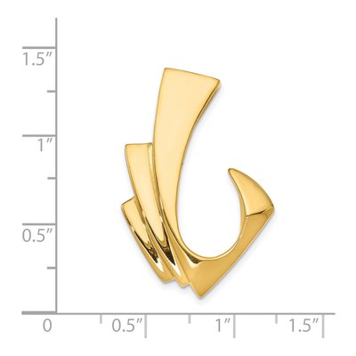 14K Yellow Gold Omega Slide Pendant – view 5