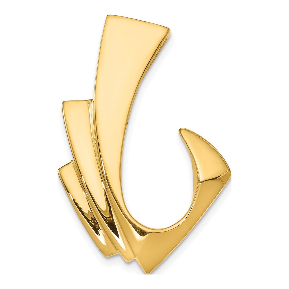 14K Yellow Gold Omega Slide Pendant