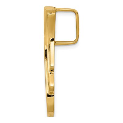 14k Yellow Gold Polished Slide Pendant – view 3