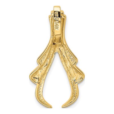 14k Yellow Gold Polished Slide Pendant – view 4