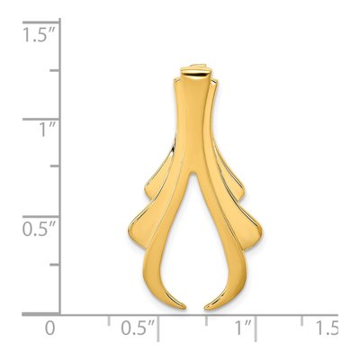 14k Yellow Gold Polished Slide Pendant – view 5