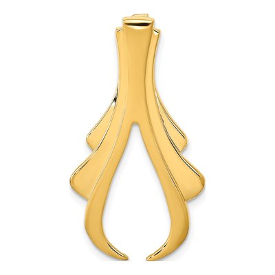 14k Yellow Gold Polished Slide Pendant