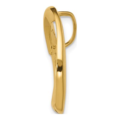 14K Yellow Gold Heart Slide Pendant – view 3