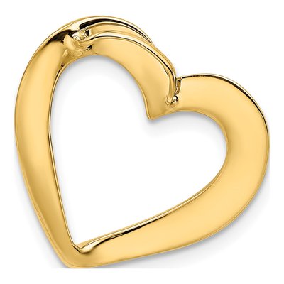 14K Yellow Gold Heart Slide Pendant – view 4