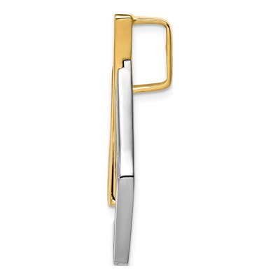 14K Two-Tone Gold Polished Slide Pendant – view 3