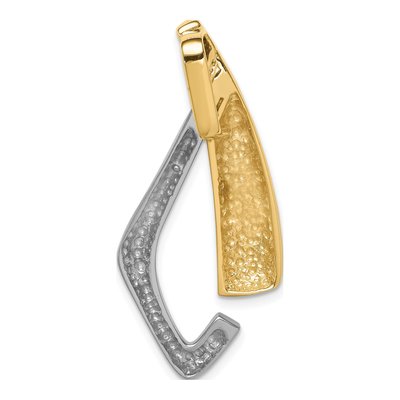 14K Two-Tone Gold Polished Slide Pendant – view 5