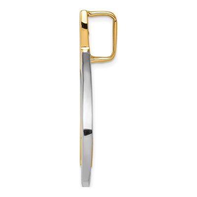 14K Two-Tone Gold Omega Slide Pendant – view 3